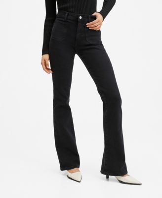 MANGO Women's Flared Jeans with Pocket 