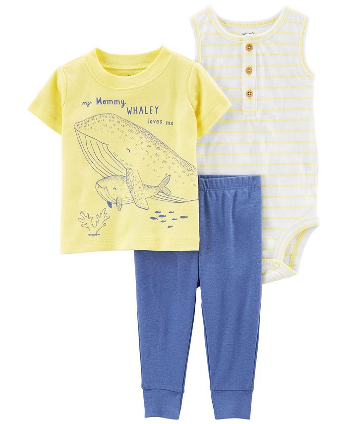 Baby boy whale outfit top