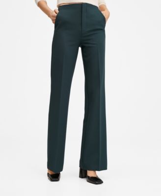 MANGO Women's High-Waist Straight Pants 