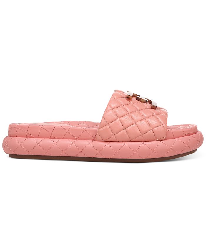 Sam Edelman Women's Karinda Quilted Emblem Slide Sandals Macy's