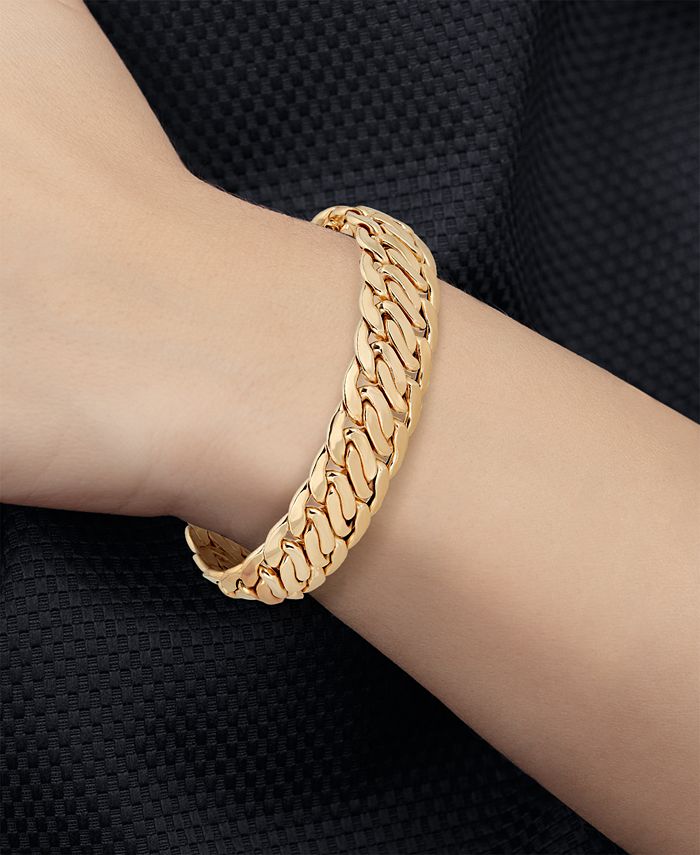 Italian Gold Wide Fancy Link Chain Bracelet in 14k Gold Macy's