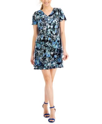 Connected - Petite Short Sleeve Sheath Dress