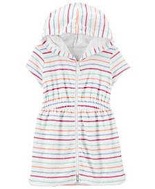 Baby Girls Striped Hooded Cover-Up