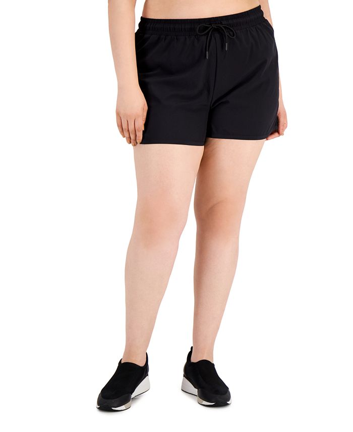 ID Ideology Plus Size Running Shorts, Created for Macy's - Macy's
