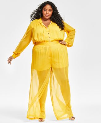 macy's yellow jumpsuit