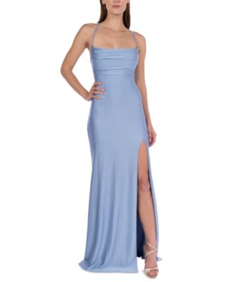 macys light blue prom dress