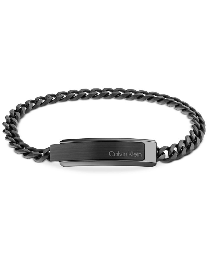 Calvin Klein Men's Stainless Steel Curb Chain Bracelet & Reviews - Bracelets  - Jewelry & Watches - Macy's