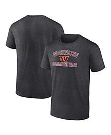 Men's Branded Heathered Charcoal Washington Commanders Team Victory Arch T-shirt