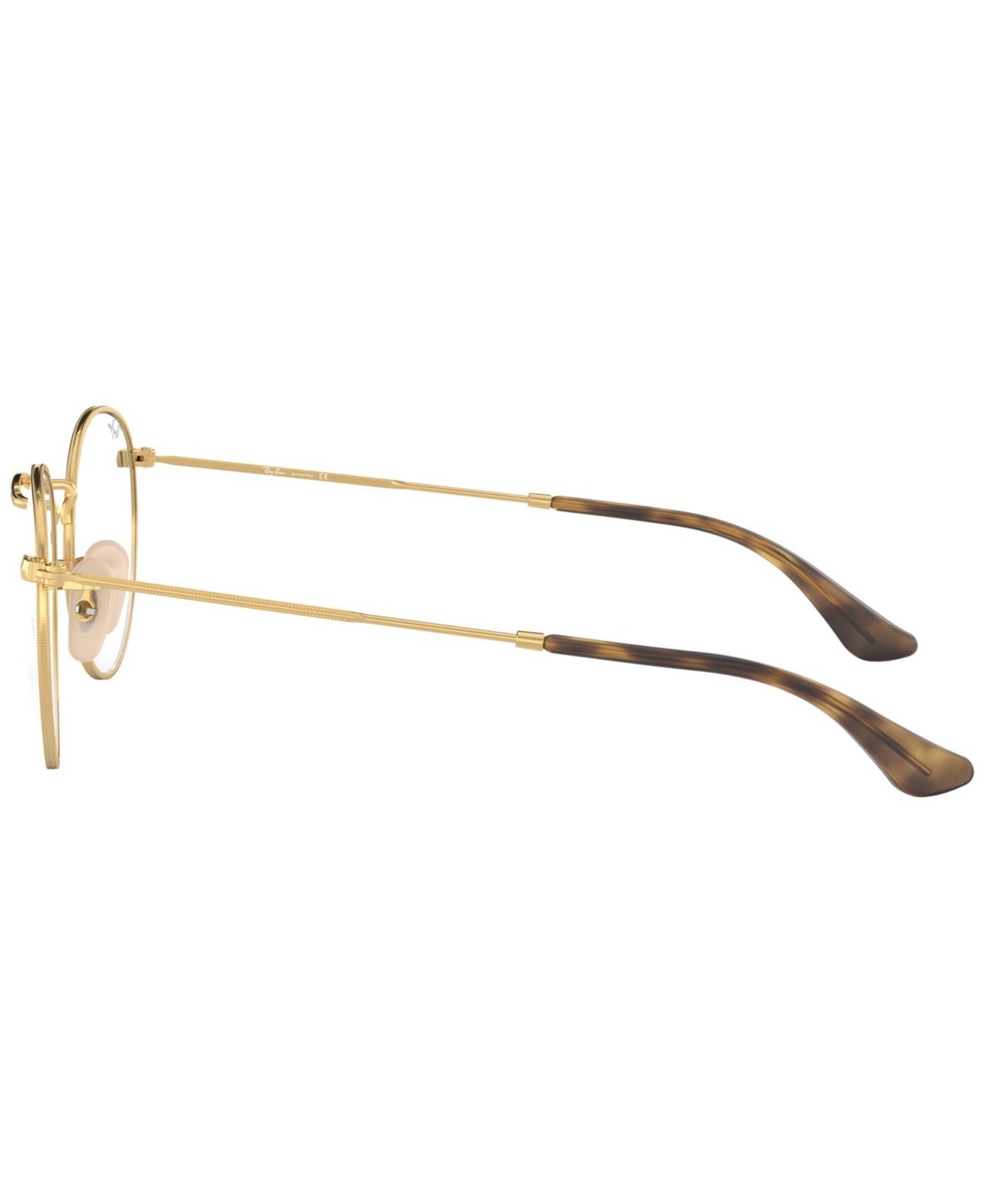 Ray Ban Rx3447v Round Metal Optics Men's Round Eyeglasses In Gold-tone