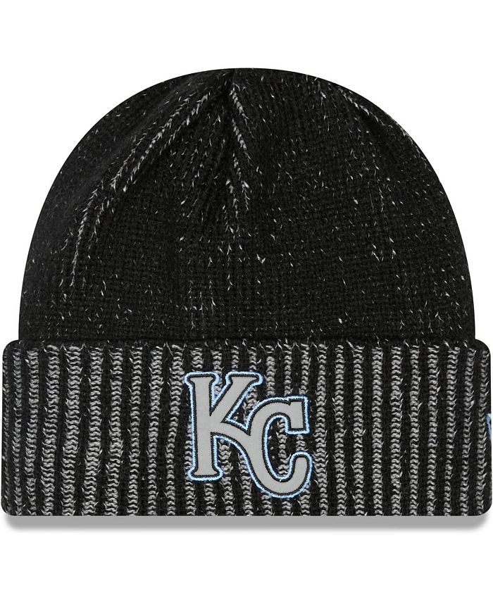 New Era Men's Black Kansas City Royals Pop Flect Cuffed Knit Hat - Macy's