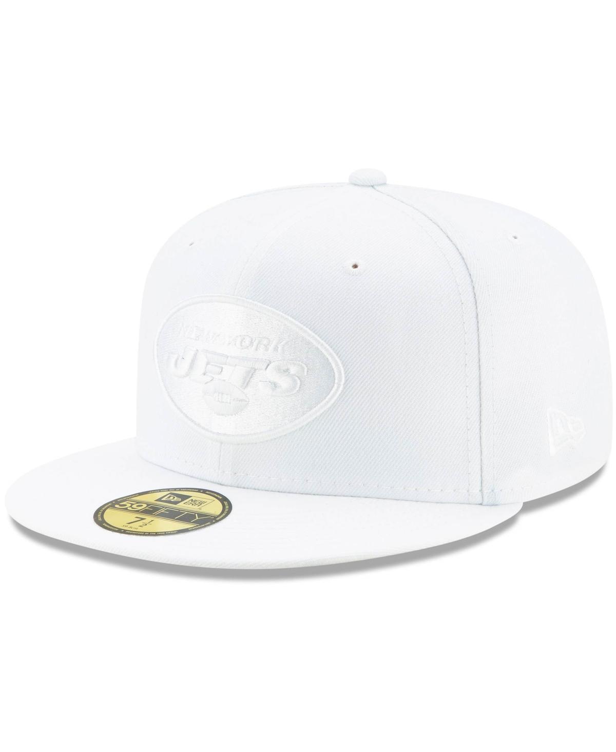 New Era Men's New York Jets White On White 59fifty Fitted Hat