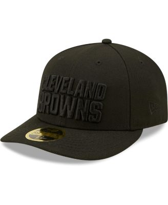 New Era Men's Black Cleveland Browns Black On Black Low Profile 59FIFTY ...