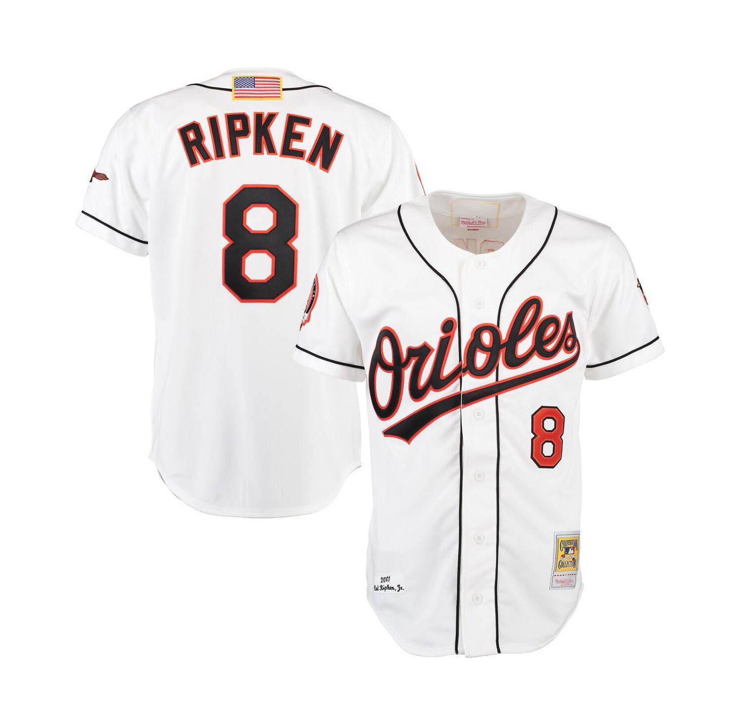 Men's Cal Ripken White Baltimore Orioles Home Authentic Jersey