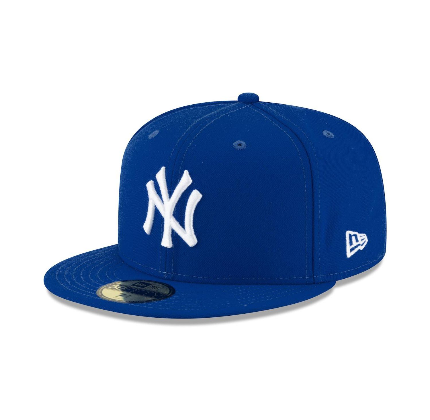 Men's Royal New York Yankees Logo White 59FIFTY Fitted Hat