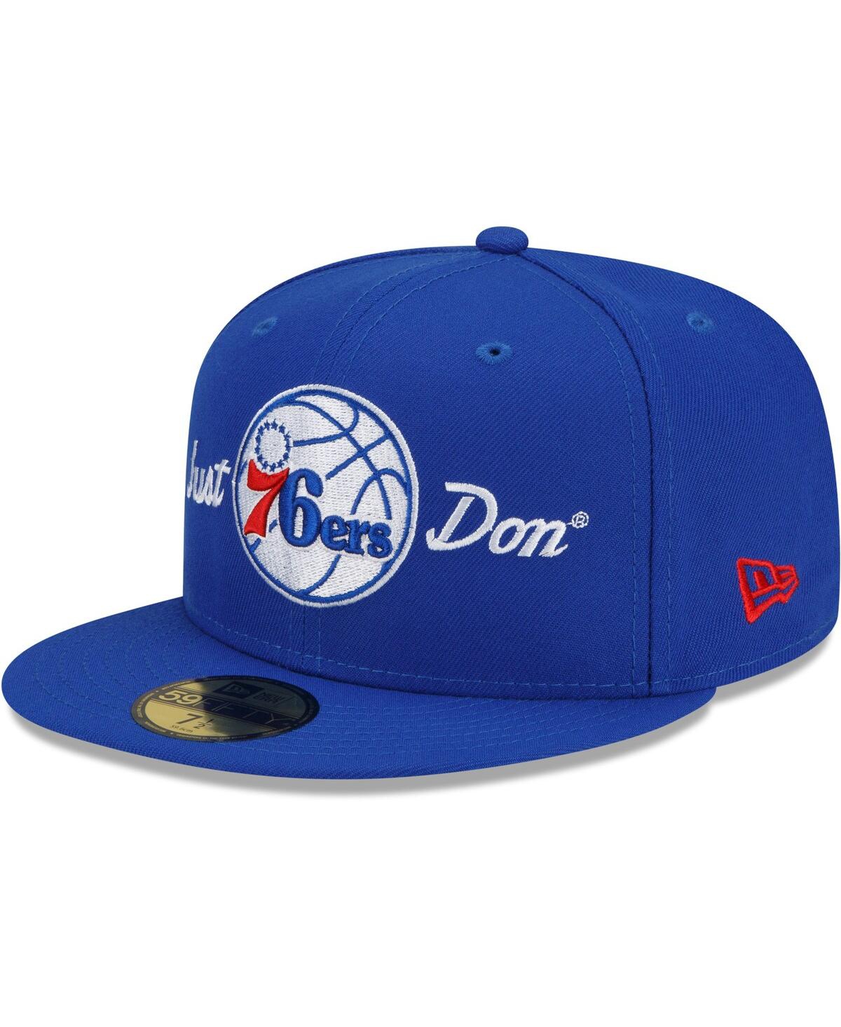 Men's New Era x Just DonPhiladelphia 76ers 59FIFTY Fitted Hat - Royal