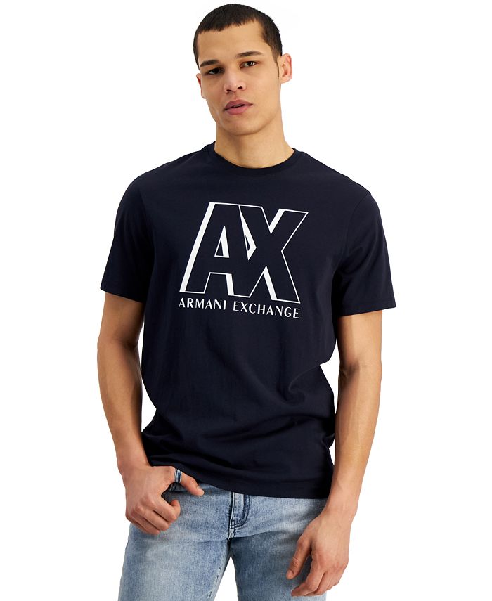 A|X Armani Exchange Men's Shadow Logo T-Shirt, created for Macy's & Reviews  - T-Shirts - Men - Macy's