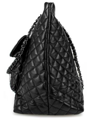 Diana Faux Leather Tote Weekender Travel Bag