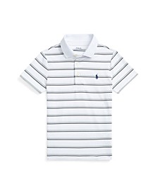 Little Boys Striped Performance Jersey Polo Shirt