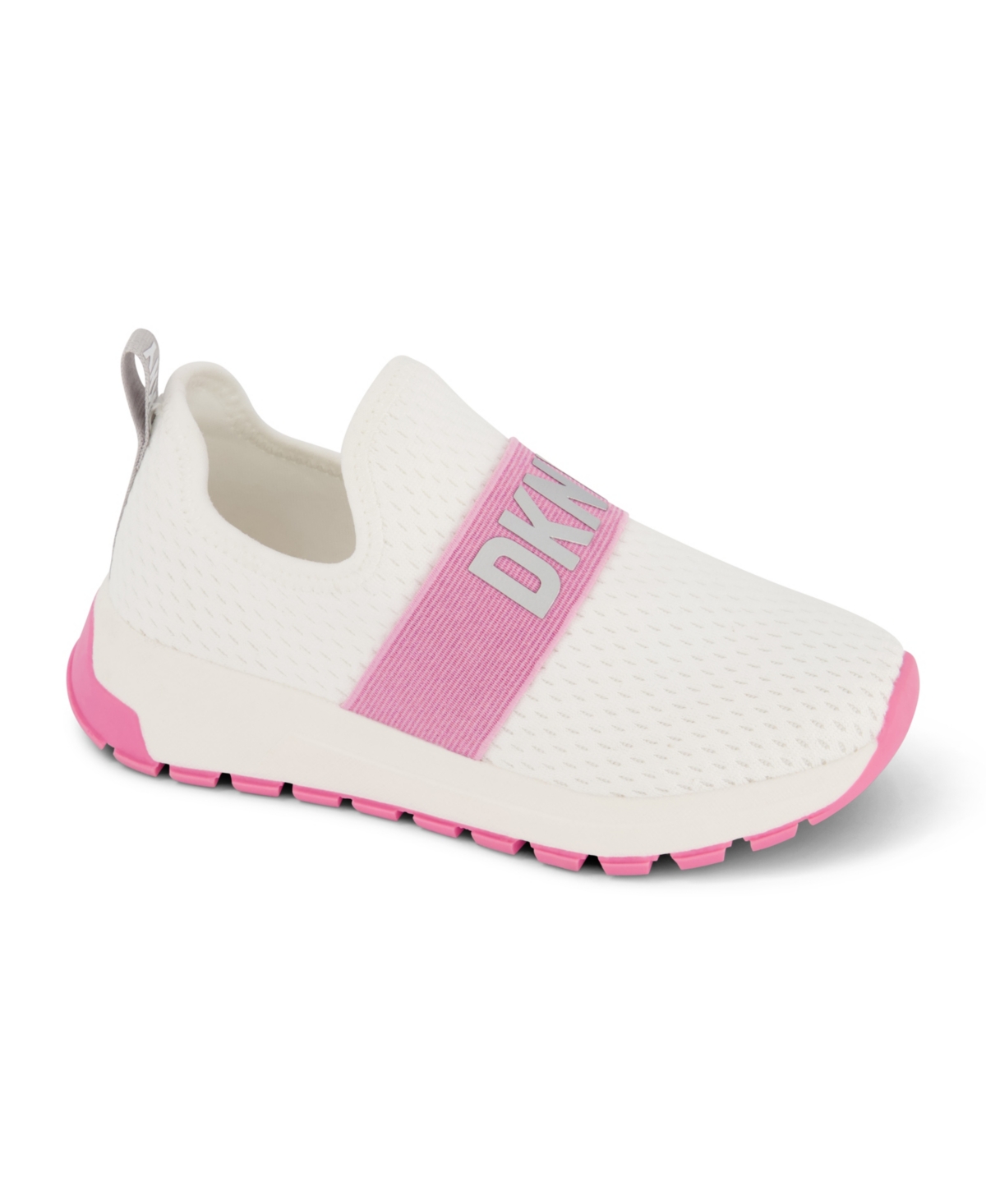 Shop Dkny Little Girls Slip On Sneakers In White