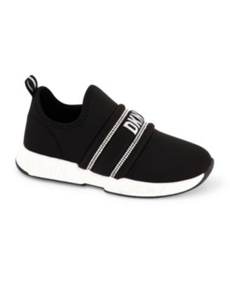 Little Girls Bedazzled Logo Sport Stretch Slip On Sneakers