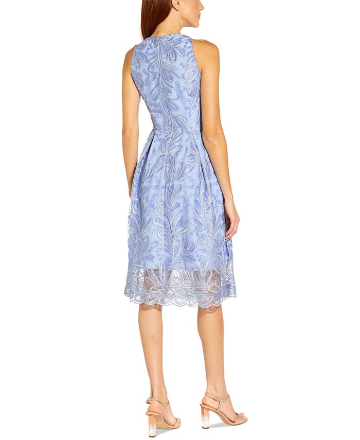 Adrianna Papell Embellished Pleated Midi Dress - Macy's