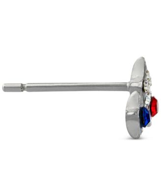 Multicolor Crystal Triple Star Stud Earrings in Sterling Silver, Created for Macy's