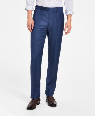Slim Blue Wool-blend Stretch Suit Pant