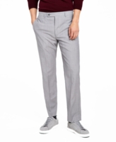 Calvin Klein Men's Slim-Fit Wool-Blend Stretch Suit Pants - Light Grey
