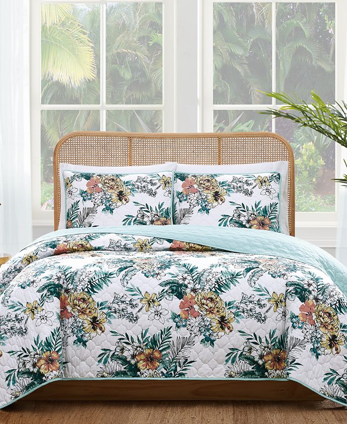 Truly Soft Bird Lagoon Quilt Set, King Macy's