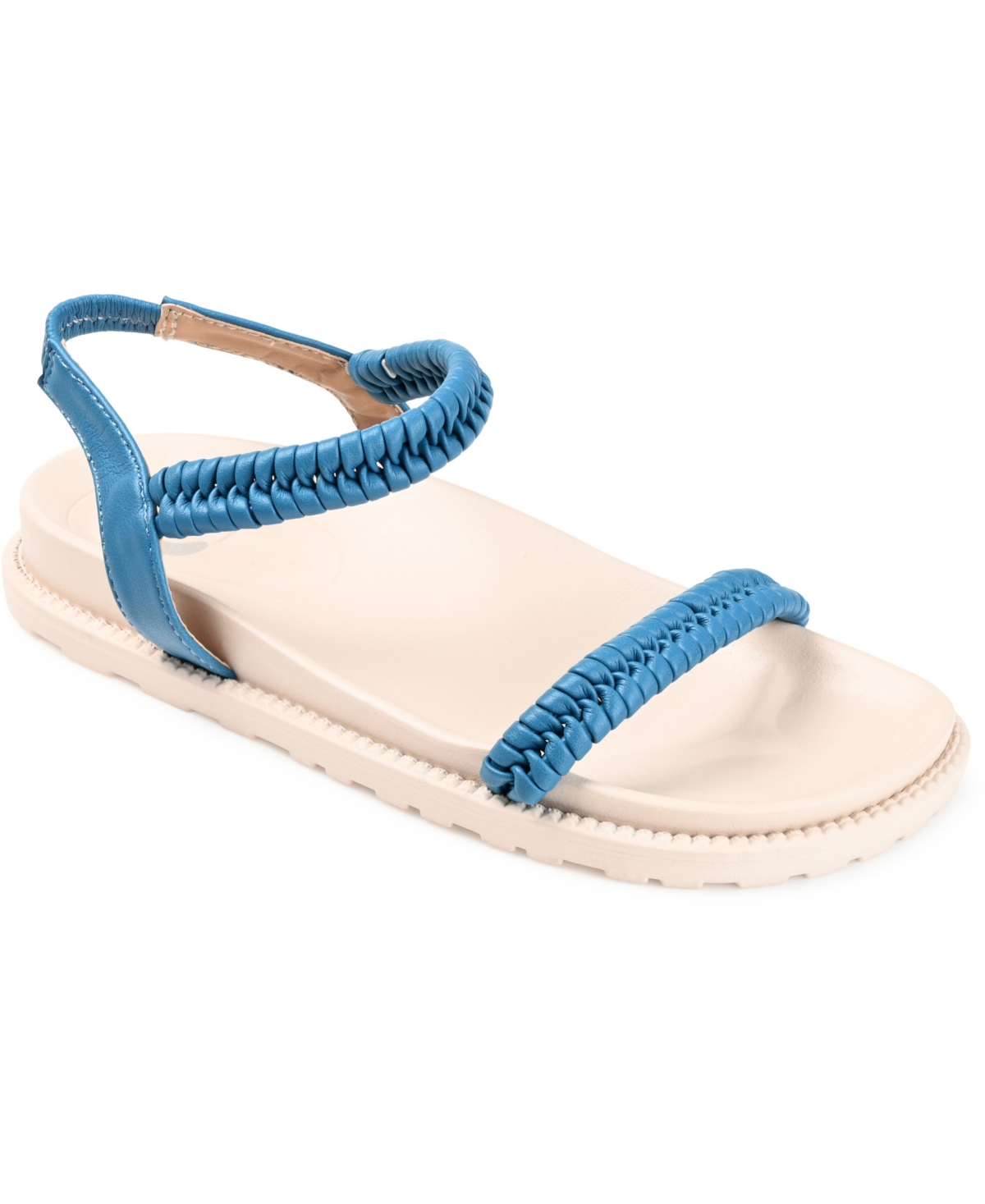 Journee Collection Women's Josee Flat Sandals Women's Shoes In Blue
