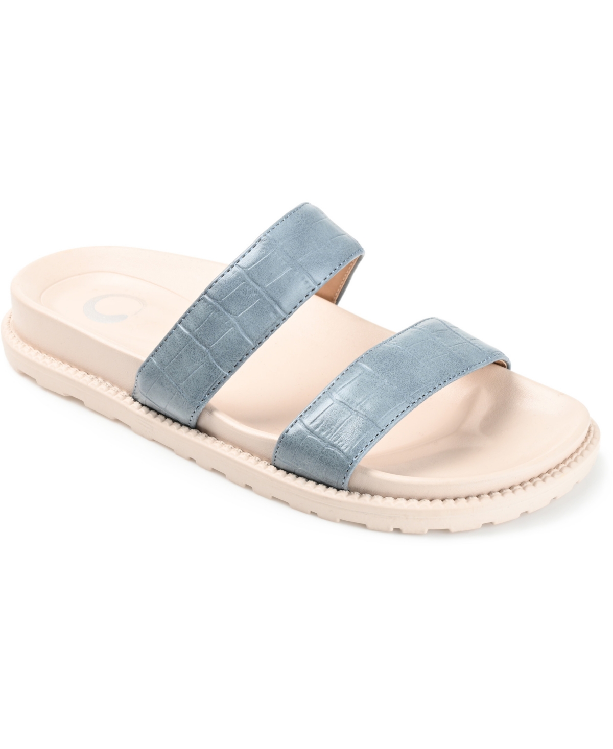 Journee Collection Stellina Double Strap Sandal In Blue
