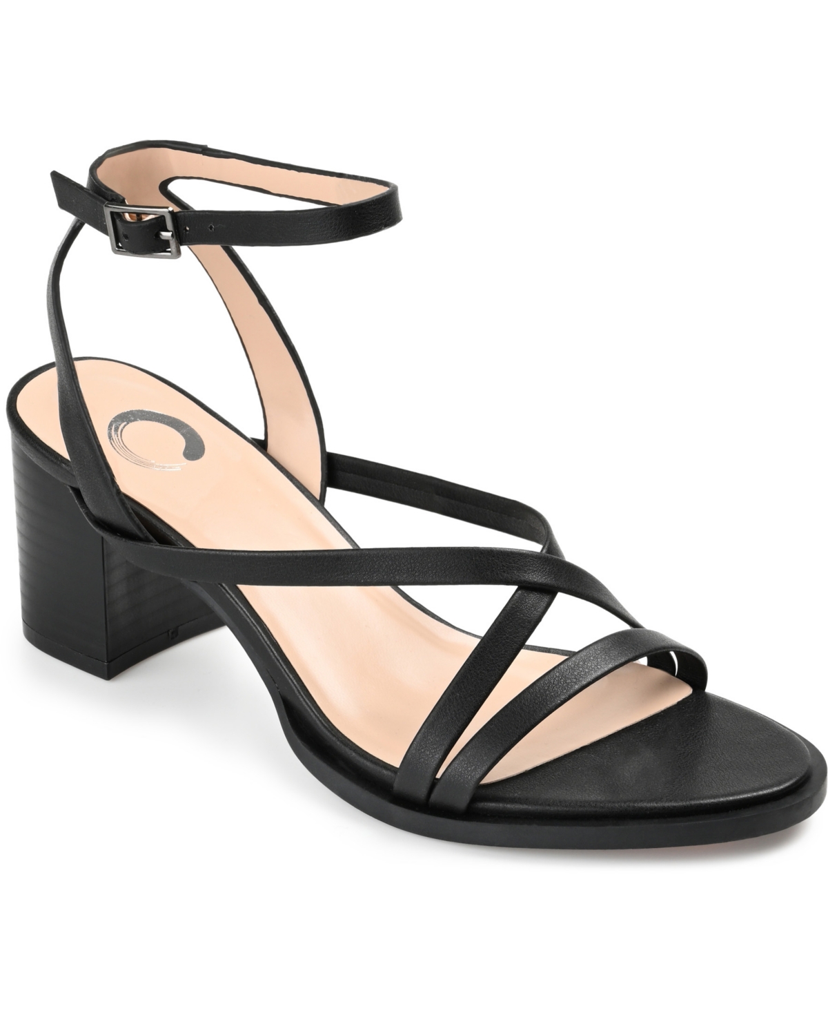 Journee Collection Anika Strappy Sandal In Black