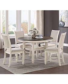 Troy 5pc Dining Set (Dining Table & 4 Side Chairs)