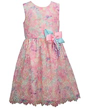 Bonnie Jean Girls Chiffon Spangled Easter Spring Dress
