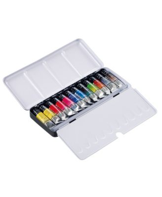 Sennelier French Artists' Watercolor Metal Tin Set, 10ml Tubes, 12-Colors