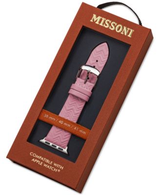 Missoni Zigzag Pink Leather Strap for Apple Watch® 38mm/40mm