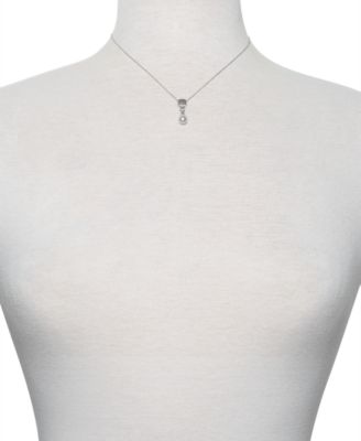 2-Pc. Set Cultured Freshwater Pearl (6mm) Brushed Finish Pendant Necklace & Matching Drop Earrings in Sterling Silver, Created for Macy's