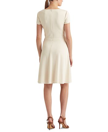 Lauren Ralph Lauren Foil-Print Jersey Cocktail Dress - Macy's