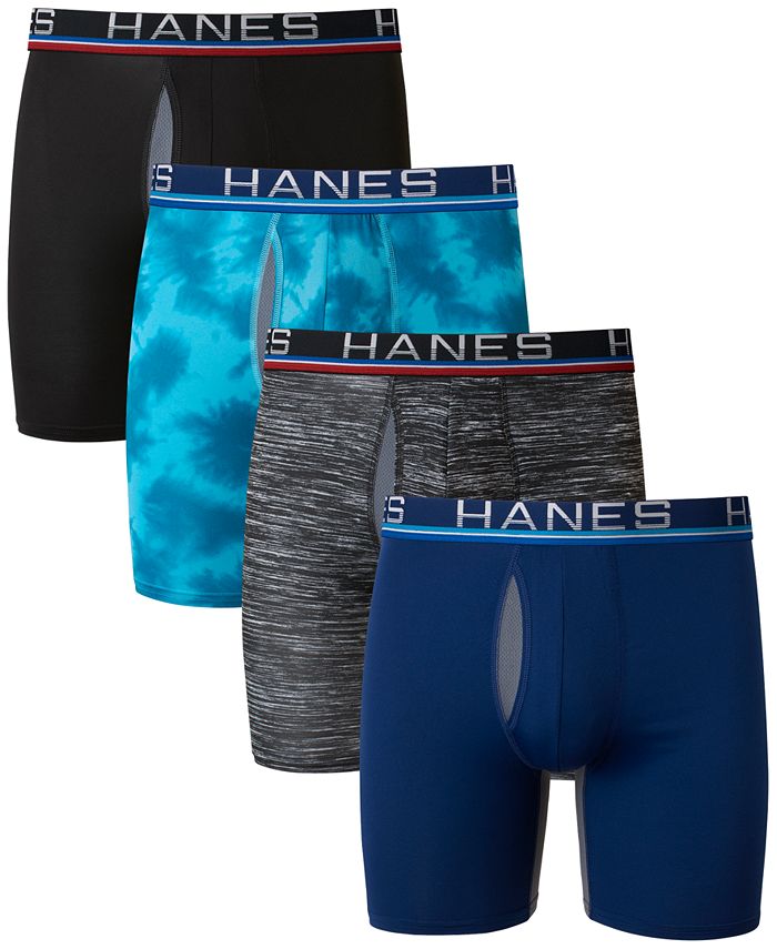 Hanes X-temp 4-way Stretch Mesh Boxer Briefs 4 Pk., Underwear, Clothing &  Accessories