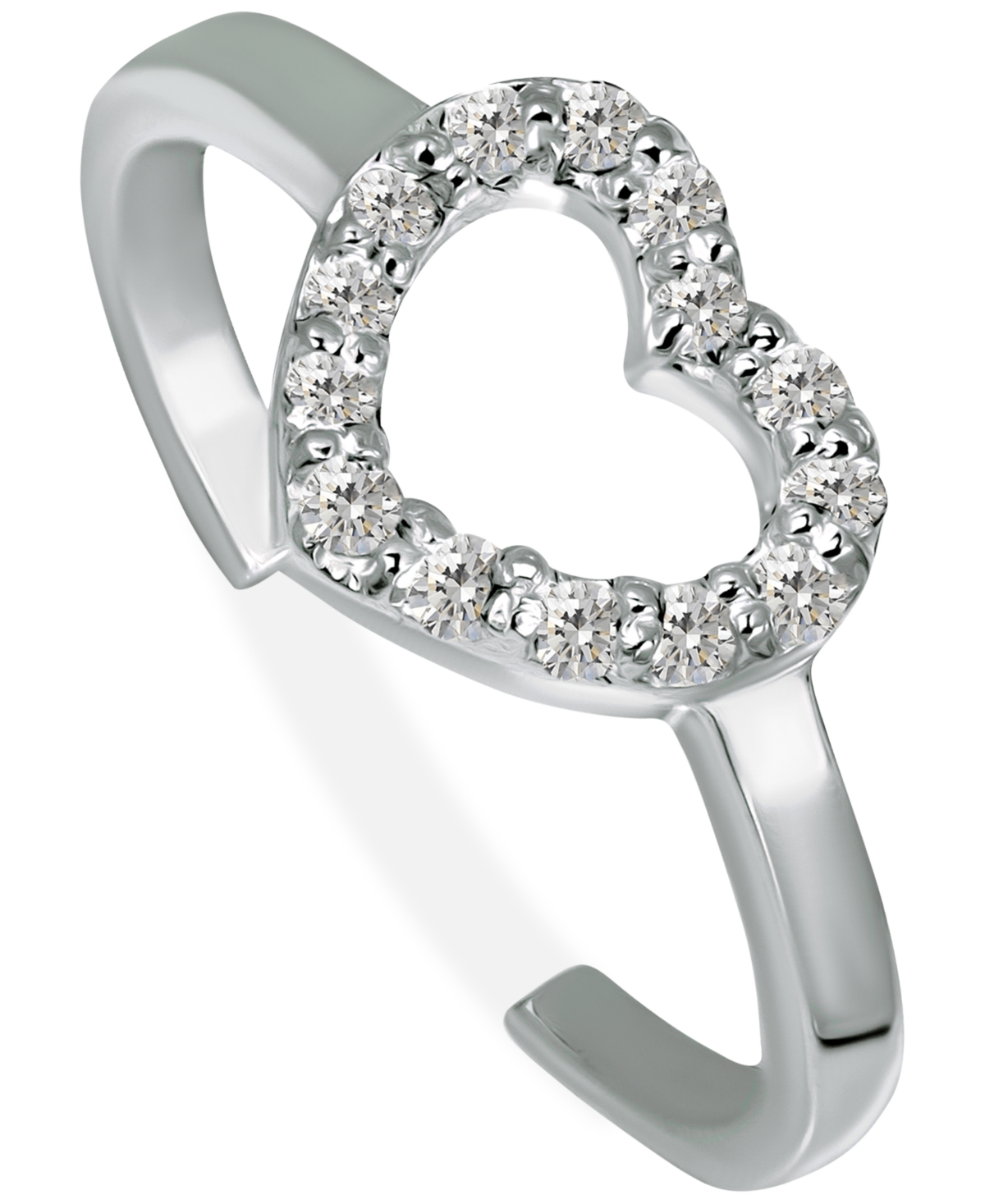 Giani Bernini Cubic Zirconia Heart Toe Ring Created for Macy s Gold over Silver Smart Closet