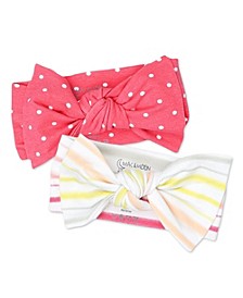 Baby Girls Stripes Dots Headbands, Pack of 2