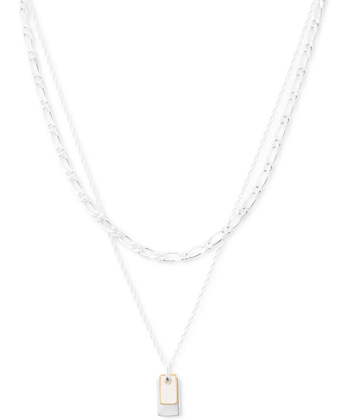 Dog tag layered necklace clearance