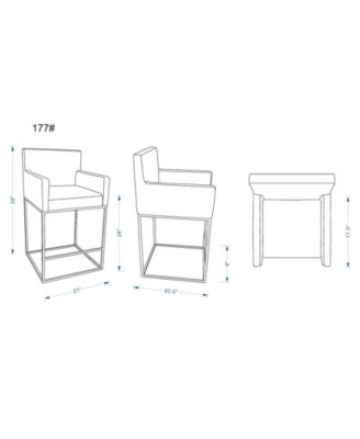 Ambassador 38" Leatherette Upholstered Counter Stool