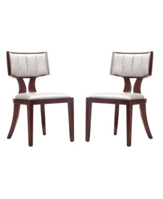 Pulitzer 2-Piece Leatherette Upholstered Dining Chair Set