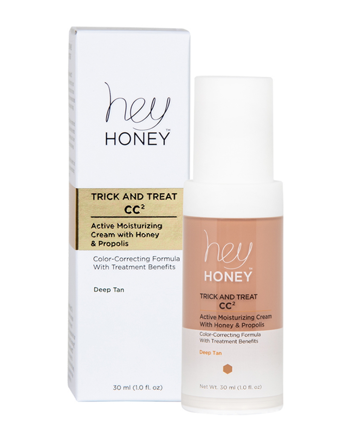 Hey Honey Trick and Treat CC2 Cream Active Moisturizing Color Correcting Cream with Honey and Propolis, 30 ml