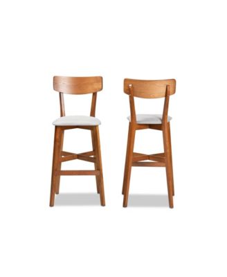 Cameron Modern and Contemporary Transitional Wood Bar Stool Set, 2 Piece