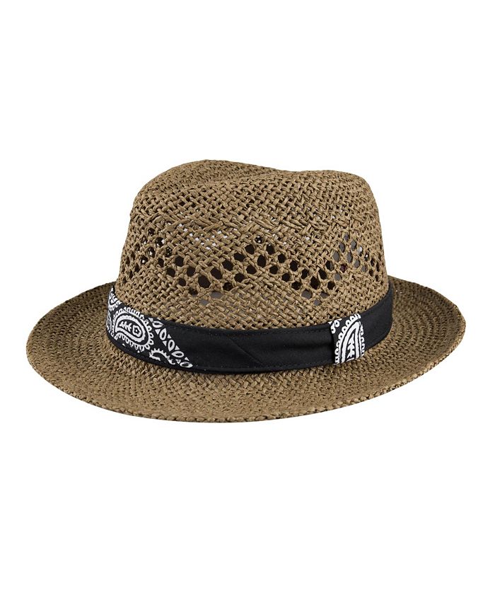 Levi's Men's Packable Open Weave Fedora Hat Macy's