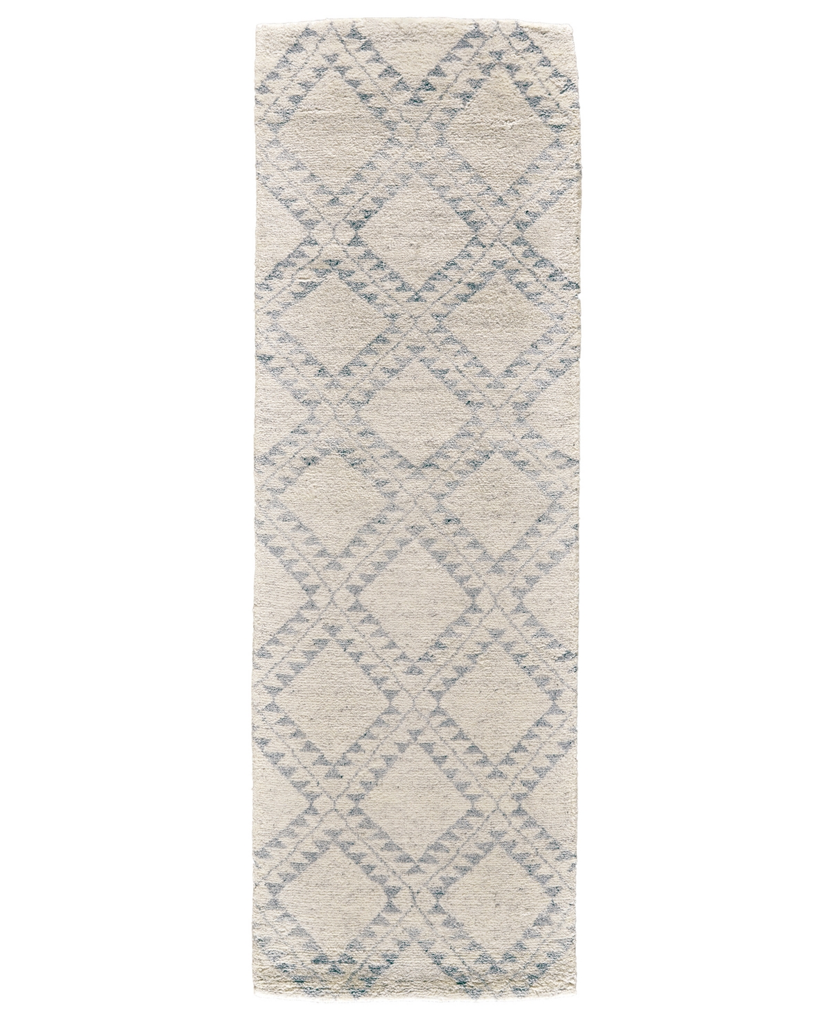 Simply Woven Abytha R6458 2'6" X 8' Runner Area Rug In Ivory,blue
