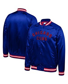 Men's Royal Chicago Cubs Big and Tall Satin Full-Snap Jacket
