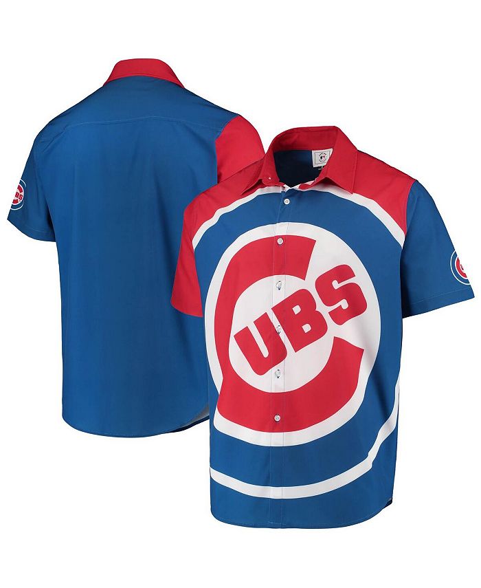 Chicago Cubs Women's All Over Logos Button-Up Shirt - Royal